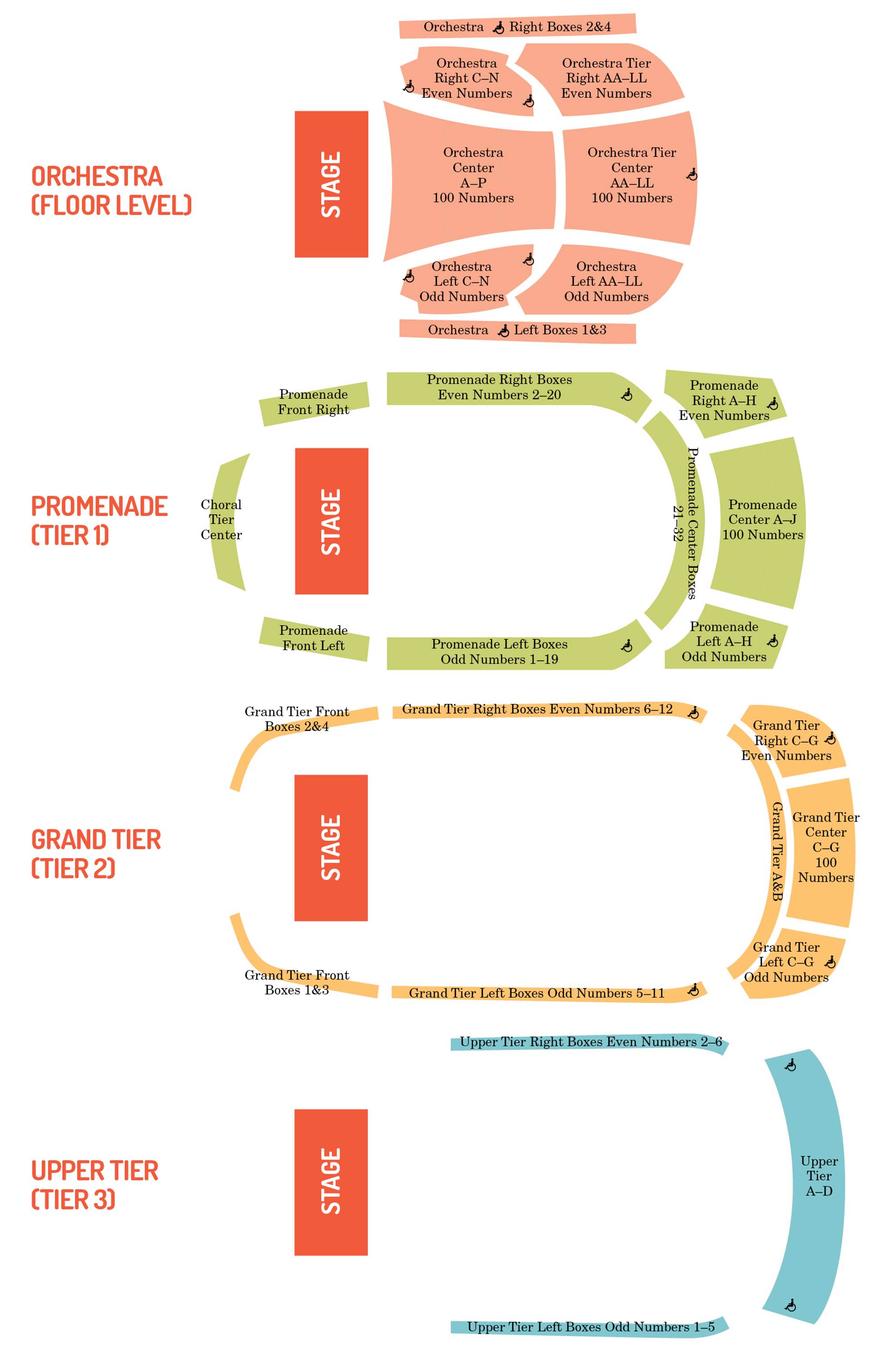 Seating Chart For The Music Center At Strathmore