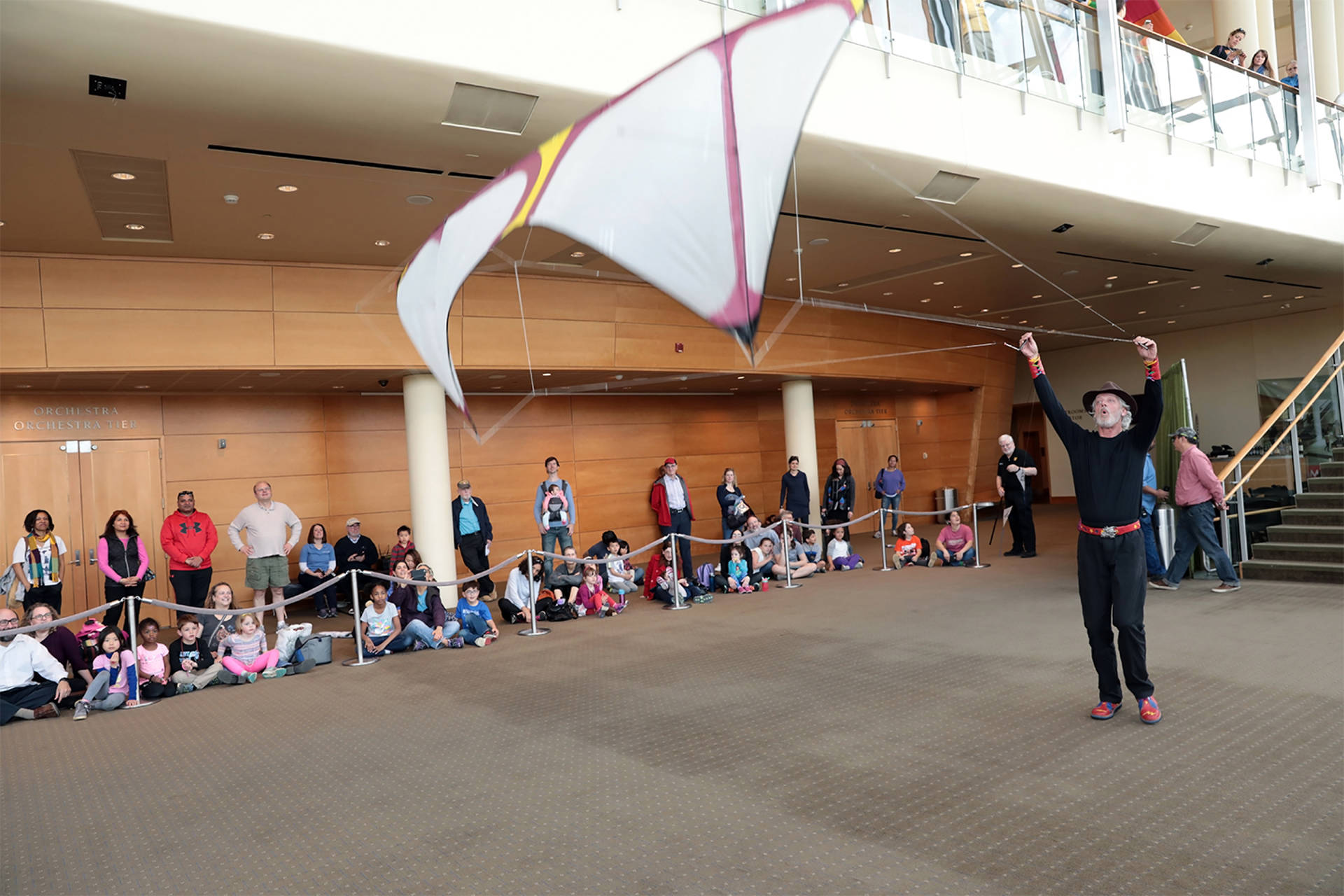 Kite Day Demonstration For Kids In The Orchestra Lobby