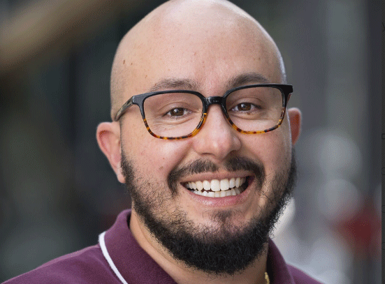 Oliver Baez Bendorf In A Maroon Shirt