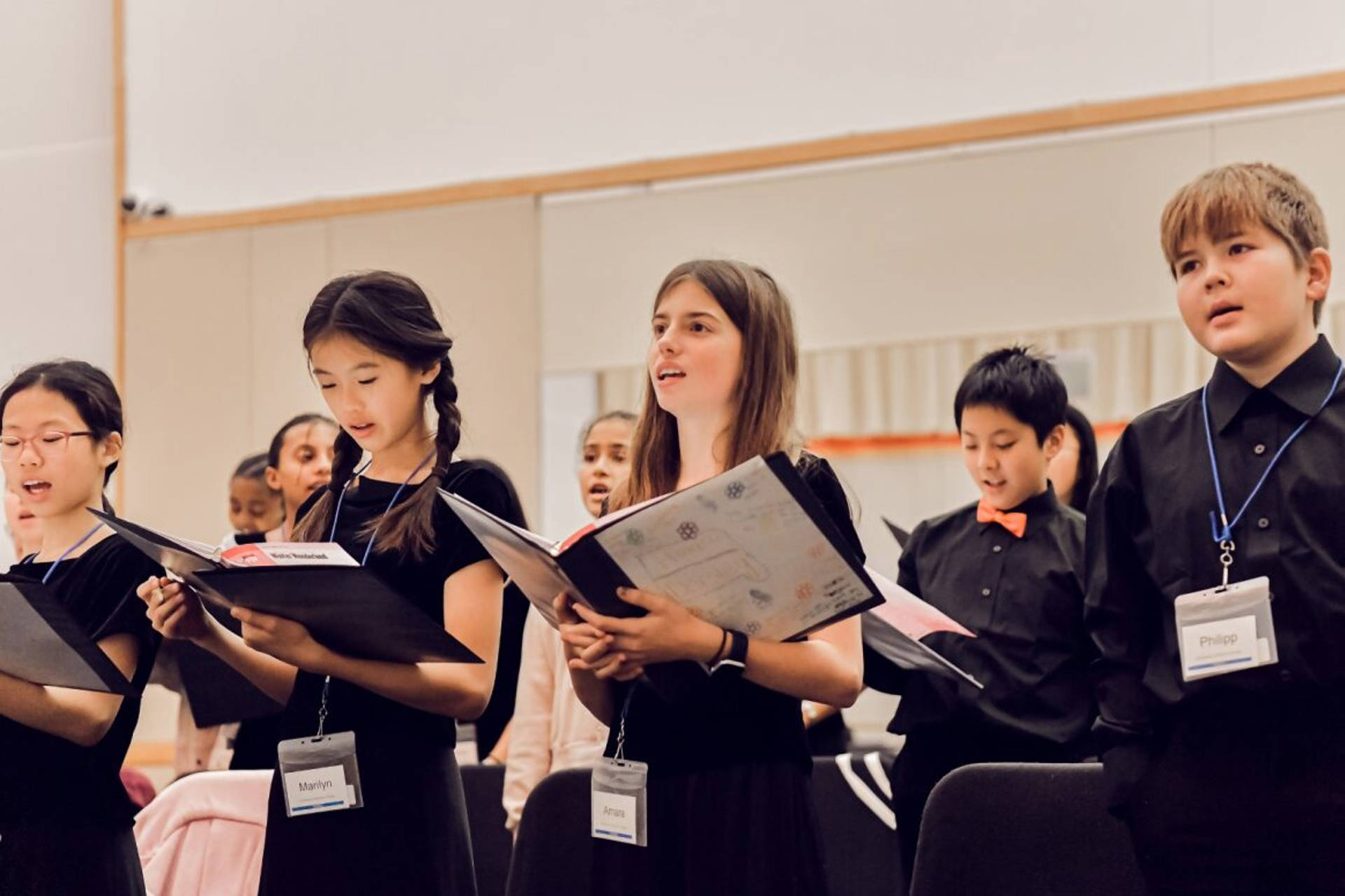 Strathmore Childrens Chorus Singing In Rehearsal