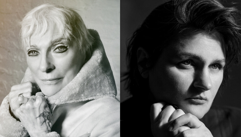 Judy Collins And Madeleine Peyroux Head Shots In Black And White